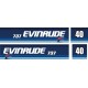 EVINRUDE 40 PERÄMOOTTORI TARRAT