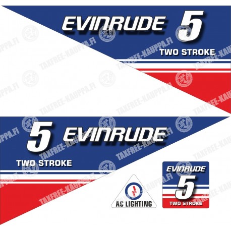 EVINRUDE 5 TWO STROKE PERÄMOOTTORI TARRAT