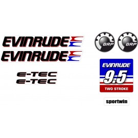 EVINRUDE 9.5 TWO STROKE SPORTWIN E-TEC BRP PERÄMOOTTORI TARRAT