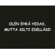 OLEN EHKÄ HIDAS MUTTA SILTI EDELLÄSI!