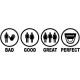 BAD GOOD GREAT PERFECT DACIA