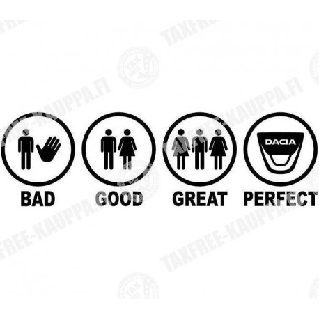 BAD GOOD GREAT PERFECT DACIA