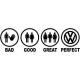 BAD GOOD GREAT PERFECT VOLKSWAGEN