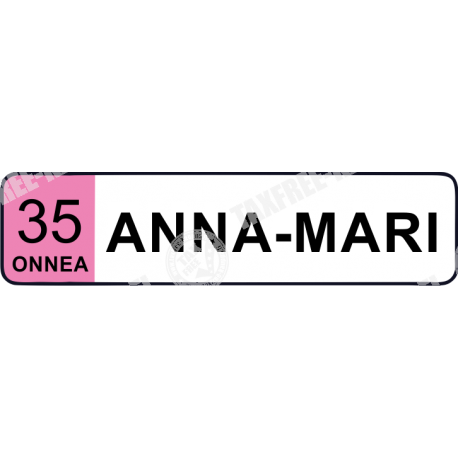 SYNTYMÄPÄIVÄ KYLTI TARRA OMALLA NIMELLA